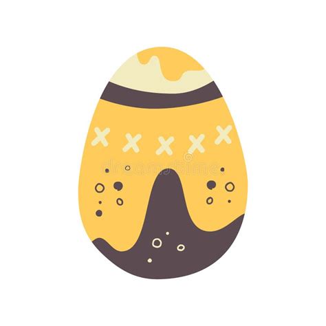 Easter Egg Design Easter Holiday Egg Hunt In Brown Yellow Flat Style