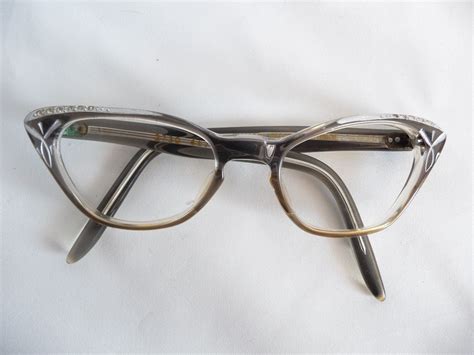 50s Nos Deadstock Cat Eye Rhinestone Vintage Swank France Eyeglasses