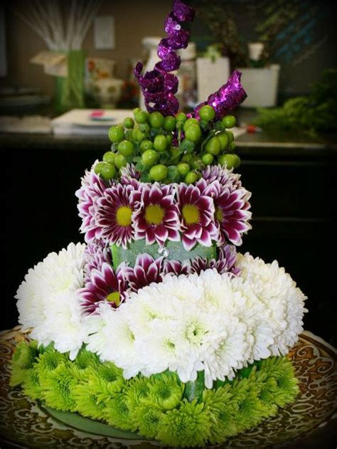 Birthday Cake Flower Arrangement