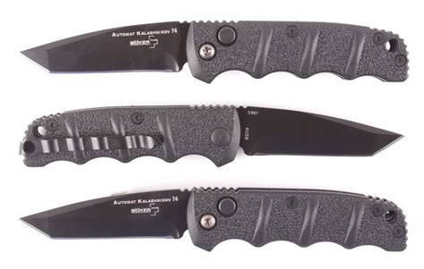 Three Nib Boker Plus Automat Kalashnikov 74 Knives