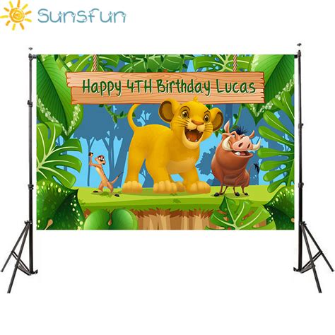 Sunsfun Forest Cartoon Lion King Photography Backdrop For Photo Studio