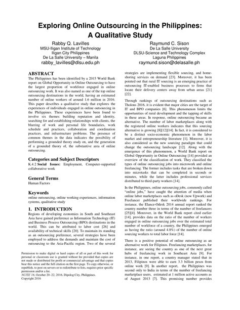 Researcher try to keep deeper data or way to decision or real mid of group of person. (PDF) Exploring Online Outsourcing in the Philippines: A Qualitative Study