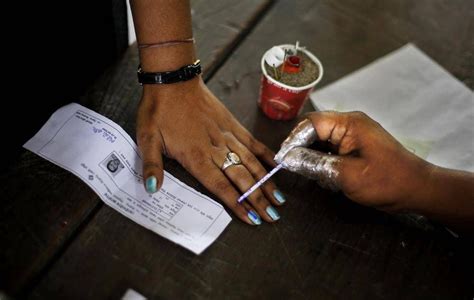 In Photos Why Voters In India Have To Give Officials The Finger As The