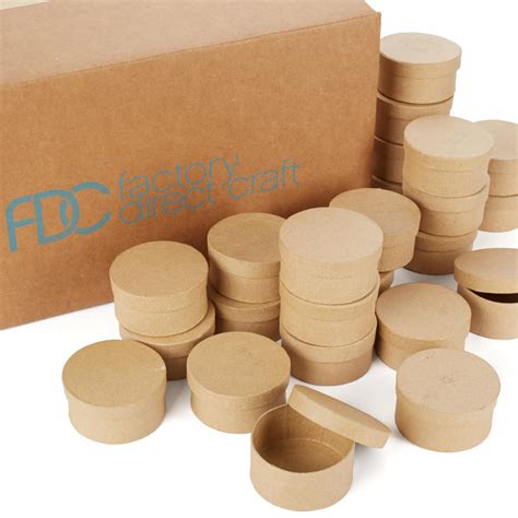 Bulk Small Round Paper Mache Boxes Paper Mache Basic Craft Supplies