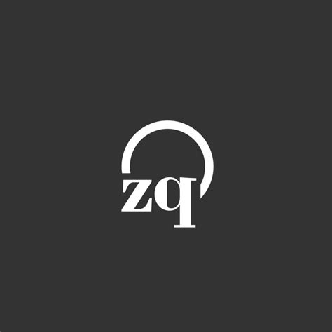 Zq Initial Monogram Logo With Creative Circle Line Design 18864706