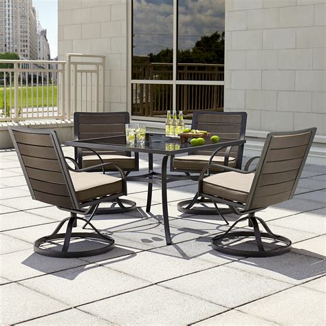 Get the best deals on patio swivel chairs. Ty Pennington Quincy 5 Piece Swivel Dining Set - Outdoor ...