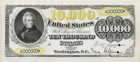 10000 Bill Circa 1878 Photograph By Jon Neidert Pixels