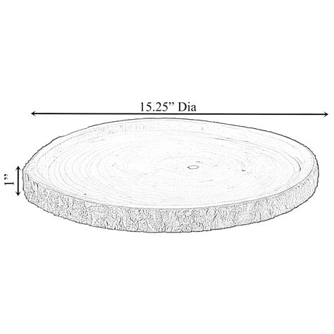 Natural Wooden Bark Round Slice Tray Rustic Table Charger Centerpiece