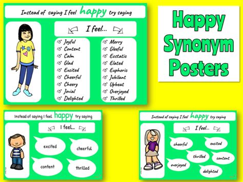 Happy Synonyms Poster Elsa Support