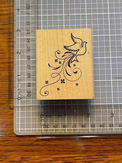 Dove Used Rubber Stamp Etsy