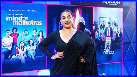 Milf Vidya Balan Flaunts Her Huge Curve Figure In Full Black Desi Look
