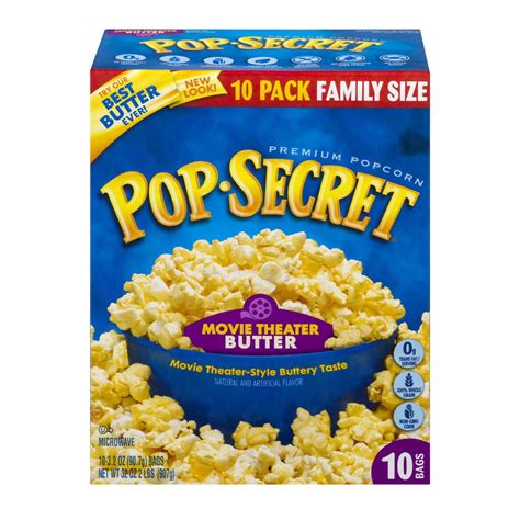 Pop Secret Movie Theater Butter Microwave Popcorn 32 Oz 10 Bag