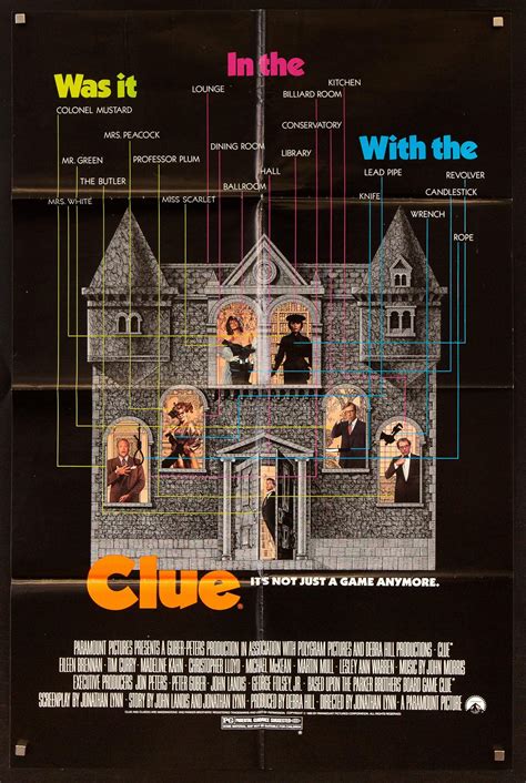 Clue Movie Poster 1 Sheet 27x41 Original Vintage Movie Poster