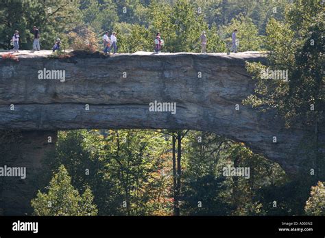 Natural Bridge State Park Sandstone Arch Red River Gorge Kentucky Stock