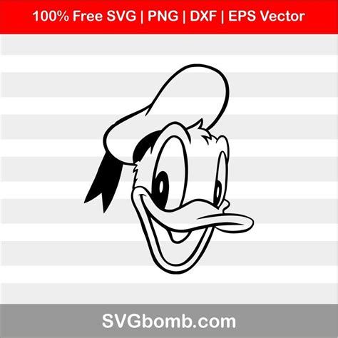 Free Disney Svg Donald Duck Face Head Dxf Cutting File Svgbomb