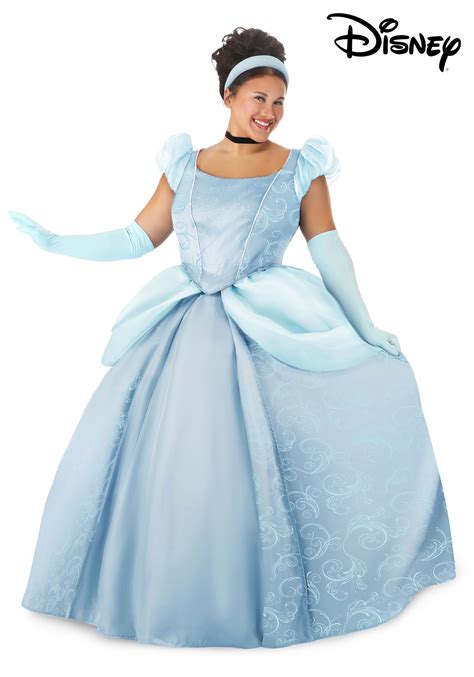 Plus Size Disney Premium Cinderella Costume Dress For Women