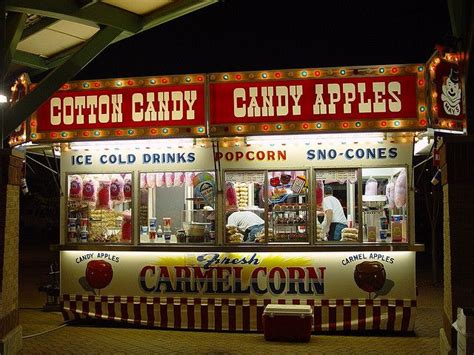 At Night Carnival Food Carnival Food Stands