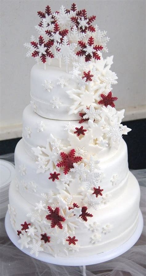 Snowflake Cascade Wedding Cake — Round Wedding Cakes 2363218 Weddbook