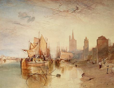 Cologne The Arrival Of A Packet Boat Evening Painting By J M W Turner