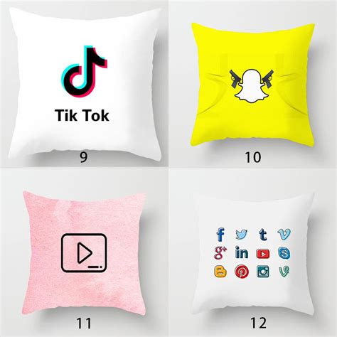 Personalized Chat Software Pillowcase Tik Tok Pattern Pillow Etsy