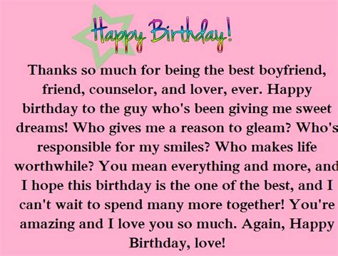 Romantic Birthday Paragraphs For Your Boyfriend Happy Birthday Wishes