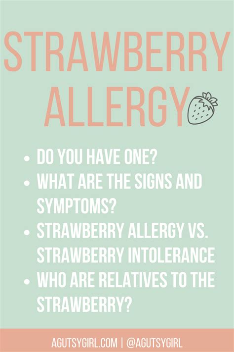 Strawberry Allergy A Gutsy Girl®