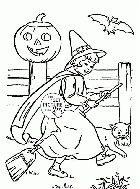 This friendly witch on her broomstick is the perfect activity for preschoolers and others who might be scared off by more menacing images. Cute Witch coloring pages for kids, halloween printables ...