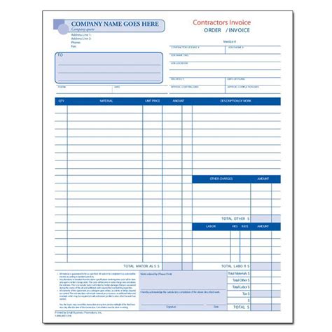 Roof Repair Invoice Custom Printed Designsnprint