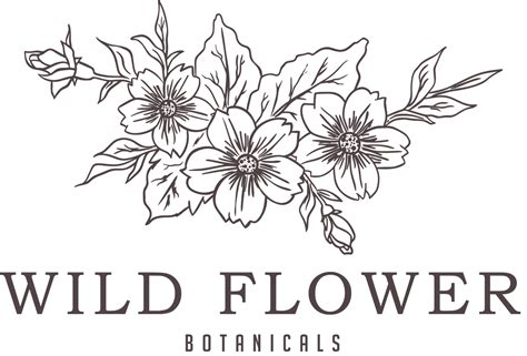 Wild Flower Logo By Nina Shaw Designer Thehungryjpeg