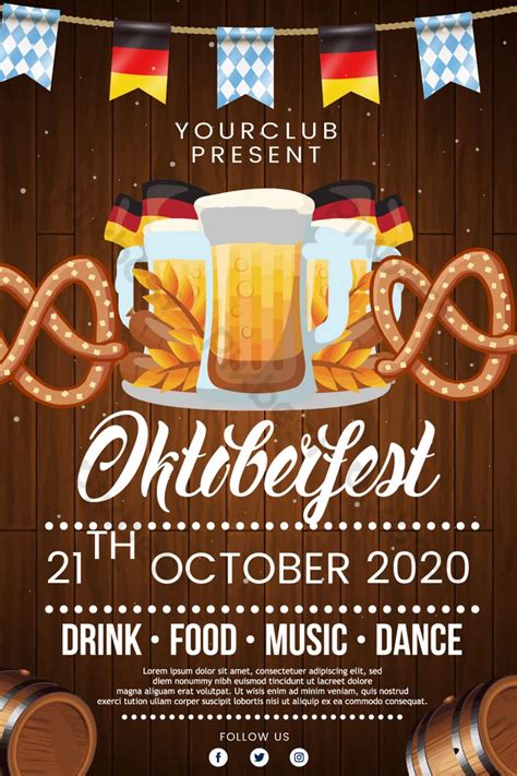 Oktoberfest Beer Party Poster Eps Free Download Pikbest