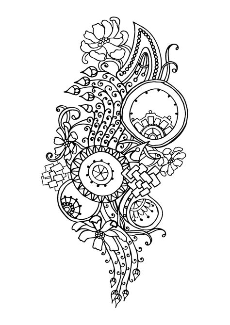 zen antistress abstract pattern inspired anti stress adult coloring pages