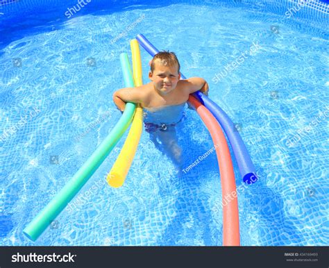 Little Boy Having Fun Swimming Pool Stock Photo 434169493 Shutterstock