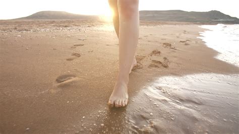 Feet Walking On A Beach Stock Video Footage Storyblocks