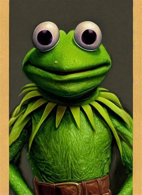 Portrait Of Kermit The Frog In Critters 1 9 8 6 Stable Diffusion