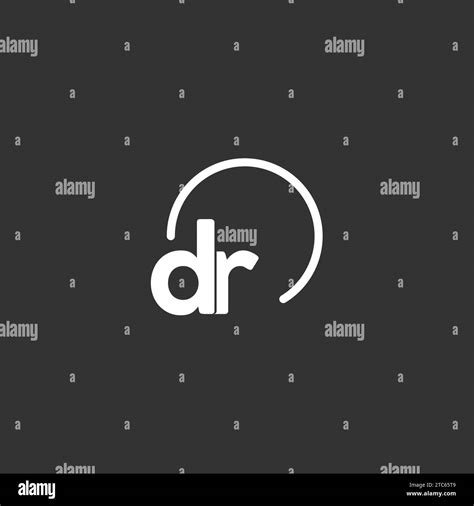 Dr Initial Logo With Rounded Circle Vector Graphic Stock Vector Image
