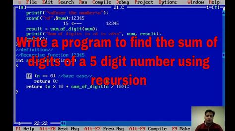 Ppslab 21 Write A Program To Find The Sum Of Digits Of A 5 Digit