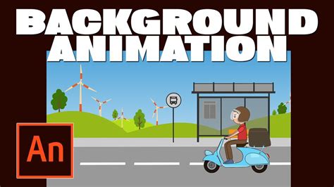 Learn Adobe Animate Tutorial 20 Background Animation Scooter