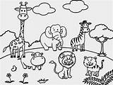 Zoo Coloring Pages Printable Kids Animal Print Cute Family sketch template