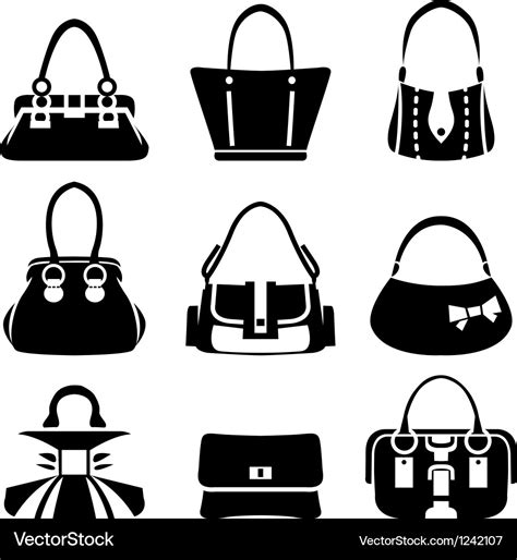 icons female bags royalty free vector image vectorstock