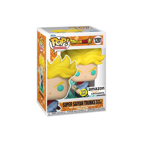 Funko Pop Animation Dragon Ball Z Super Saiyan Trunks With Sword Gitd Amazon Exclusive Figure