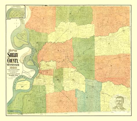 🗺️ Shelby County Tennessee 1888 Land Ownership Map Old Map Of The