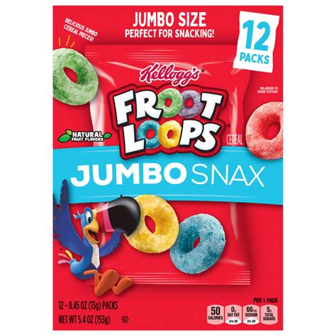 Save On Kelloggs Froot Loops Jumbo Snax Cereal 12 Ct Order Online
