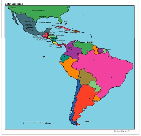 Latin America Map America Map Latin America Map America