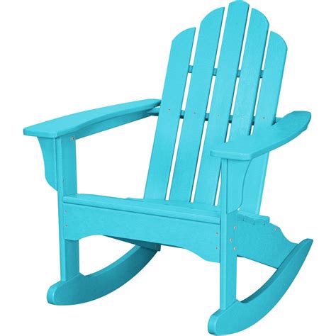 Rock away your stress after a day of work in this quality amish made adirondack rocking chair. All-Weather Adirondack Rocking Chair in Aruba - HVLNR10AR