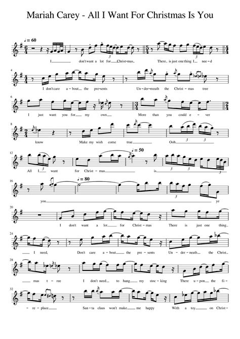 G em girl, what can i do? Mariah Carey - All I Want For Christmas Is You 무료멜로디악보다운