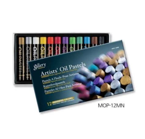 Mungyo Metallic Soft Oil Pastels For Artist 12 Assorted Colors Set