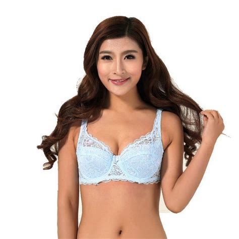 Buy Womens Ladies Push Up Deep V Ultrathin Underwire Padded Cotton Lace Brassiere Bra At