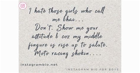 Enter & enjoy it now! Attitude Quotes For Instagram Bio For Boy - Instagram bio ...