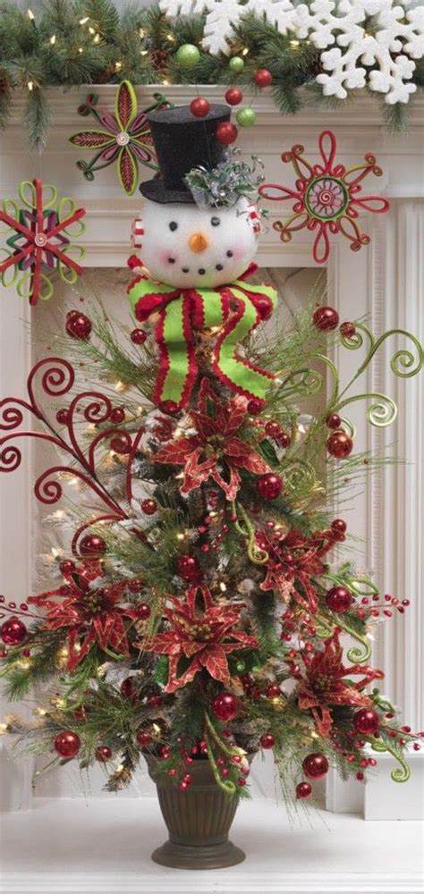 Holidays Blog Snowman Topper Decorated Christmas Tree