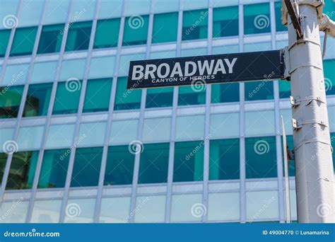 Broadway Street Sign Manhattan New York Usa Stock Photo Image Of